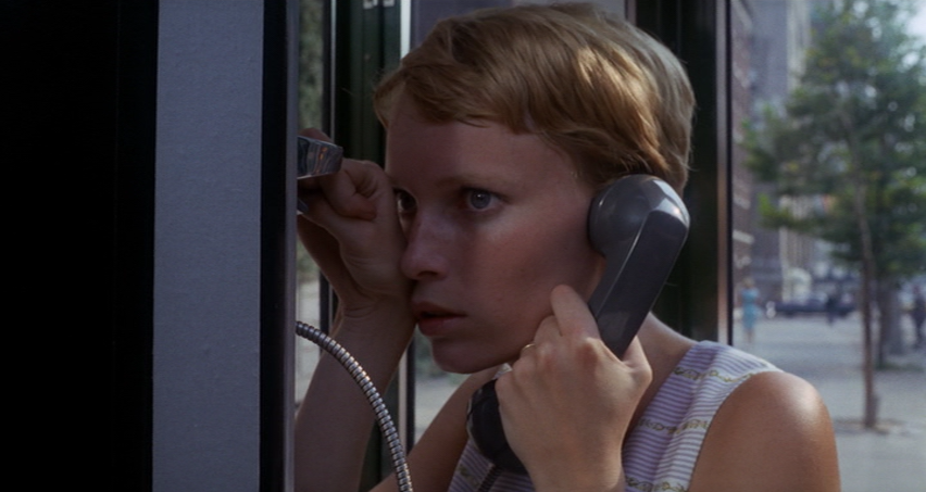 Mia Farrow on the Payphone in Rosemary's Baby