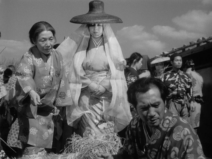 The Lady Wakasa Approaches Genjuro and Buys Some of His Wares