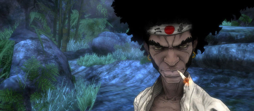 Afro Samurai Smokes a Cigarette