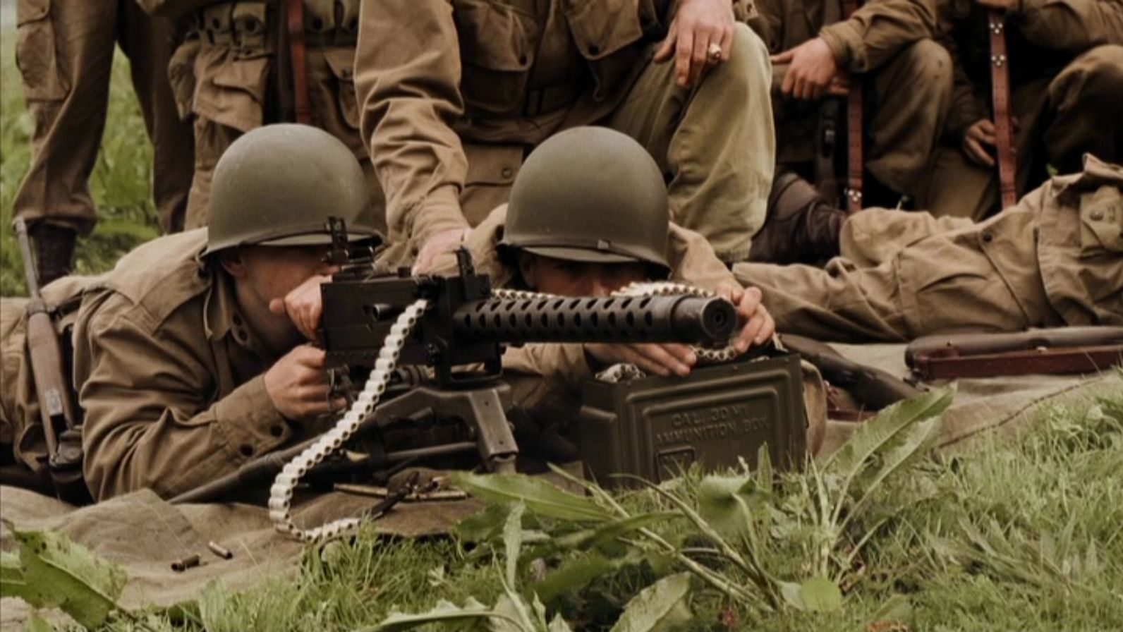 Soldiers Practice with a Light Machine Gun
