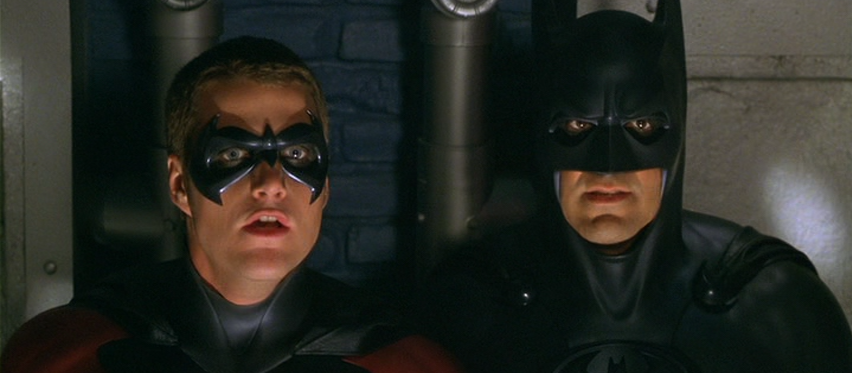 George Clooney as Batman and Chris O'Donnell as Robin