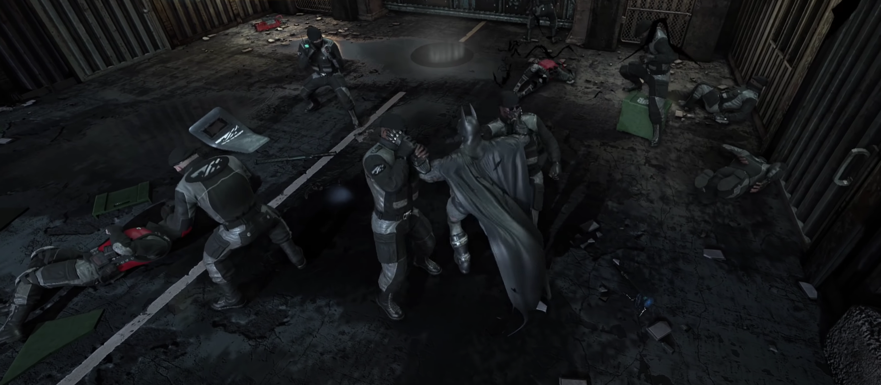 Batman Knocks Two Goons Heads Together