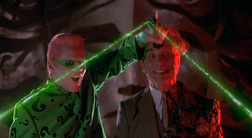 The Riddler Demonstrating His Device on Two-Face
