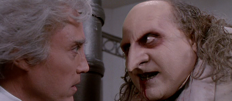 Christopher Walken and Danny Devito in Batman Returns as Max Shreck and the Penguin