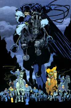 batman on a horse statue