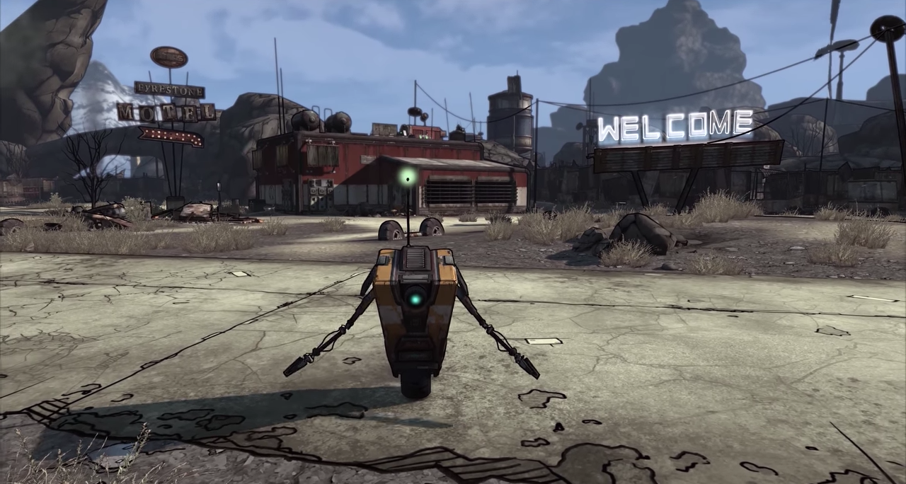 Claptrap Welcomes the Player to Pandora
