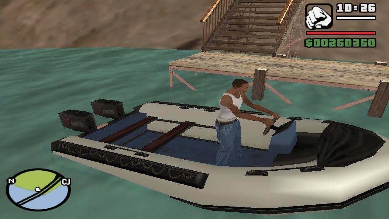 Carl Drives a Boat