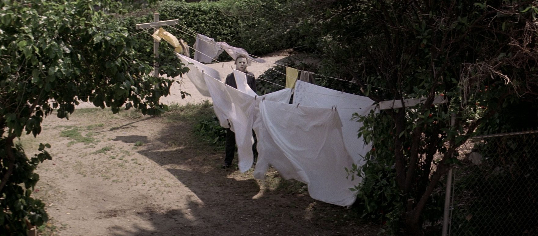 Michael Myers Stands by the Clothesline