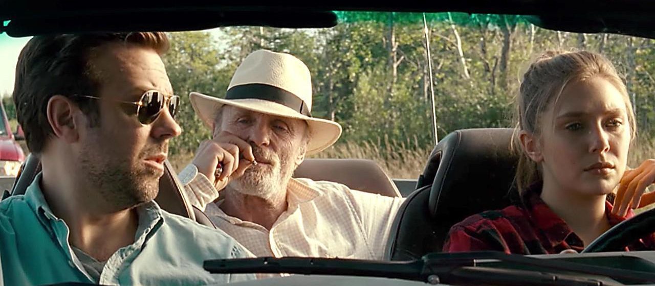 Jason Sudeikis, Ed Harris, and Elizabeth Olsen in Kodachrome