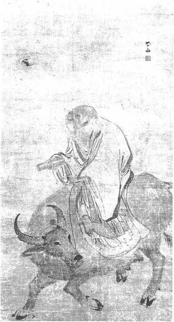 Lau Tzu Riding a Buffalo