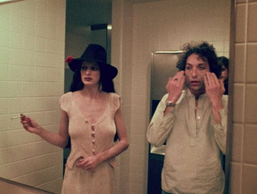 Scarlet Rivera and Bob Dylan in the Dressing Room