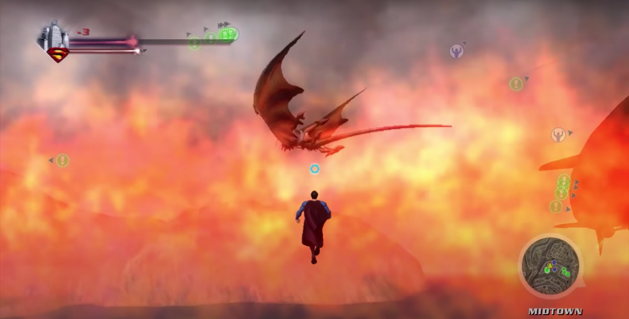 Superman Fights a Dragon