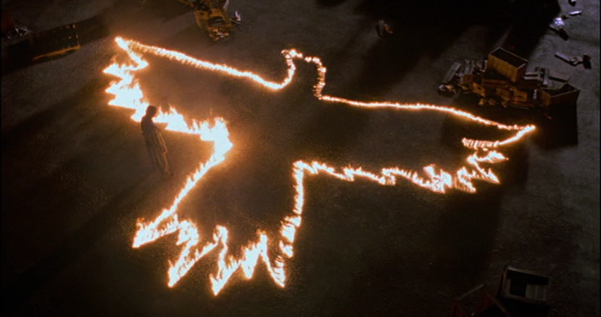 The Crow Drawn in Flames