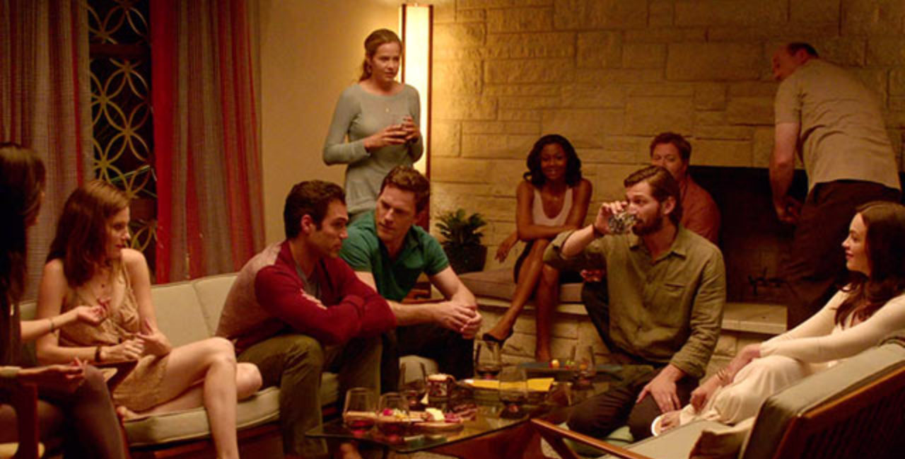 The Friends Gather in the Living Room for Drinks