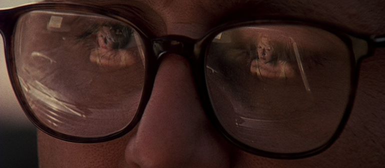 Saskia's Reflection in Raymond's Glasses