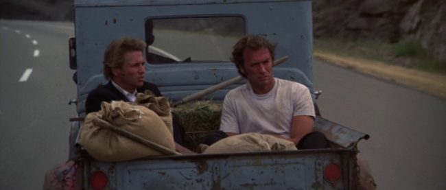 Thunderbolt and Lightfoot Hitchhiking in an Old Truck